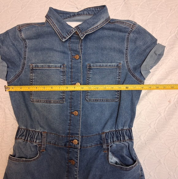 Celebrity Pink Blue Denim Overalls Size M - Picture 14 of 16